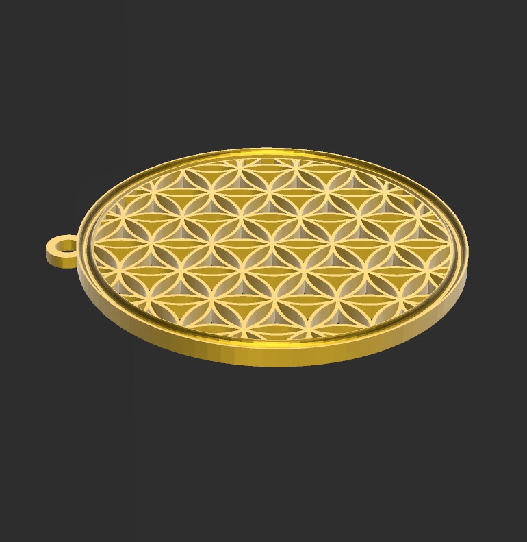 Flower of Life jewelry 3D print model_4