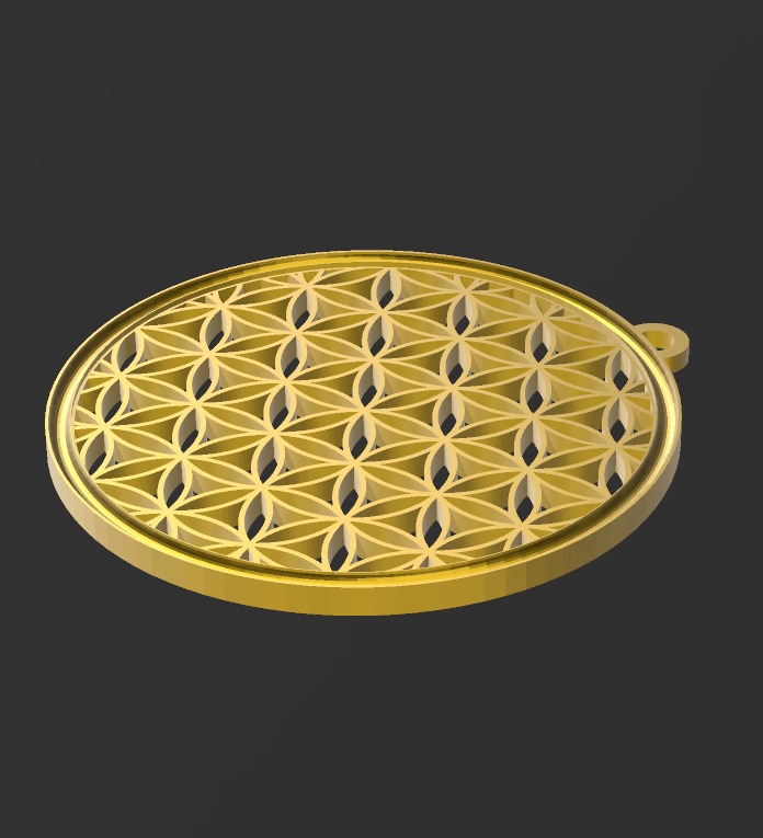 Flower of Life jewelry 3D print model_5