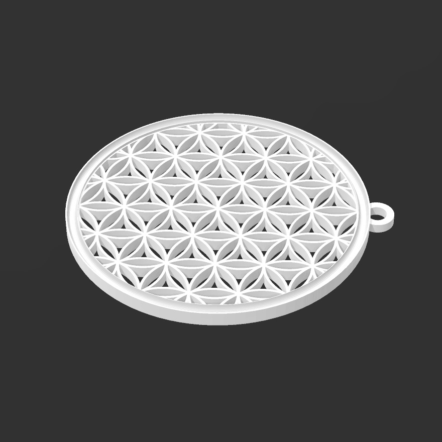 Flower of Life jewelry 3D print model_1