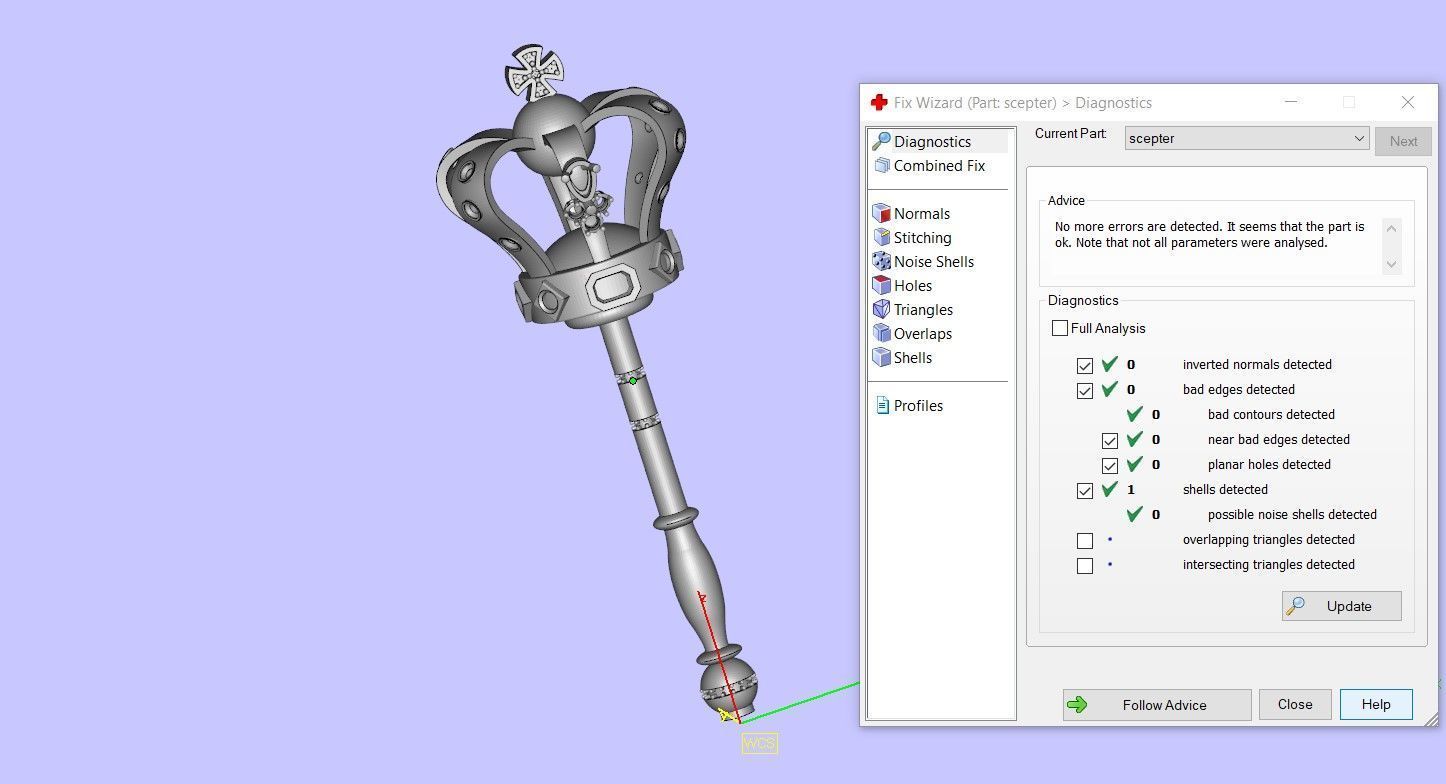 royal scepter pendant 3D print model_12