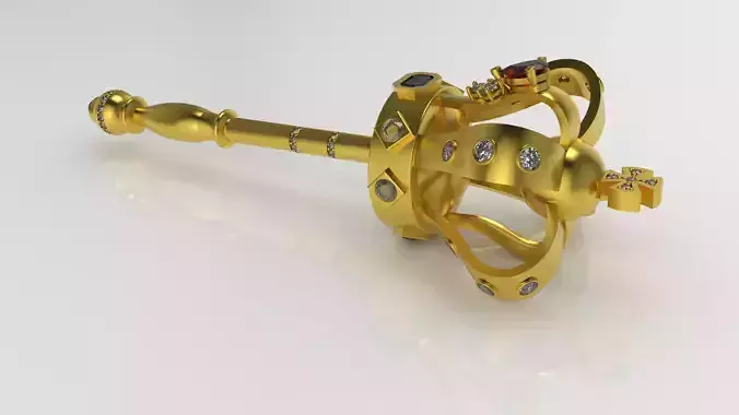 royal scepter pendant 3D print model