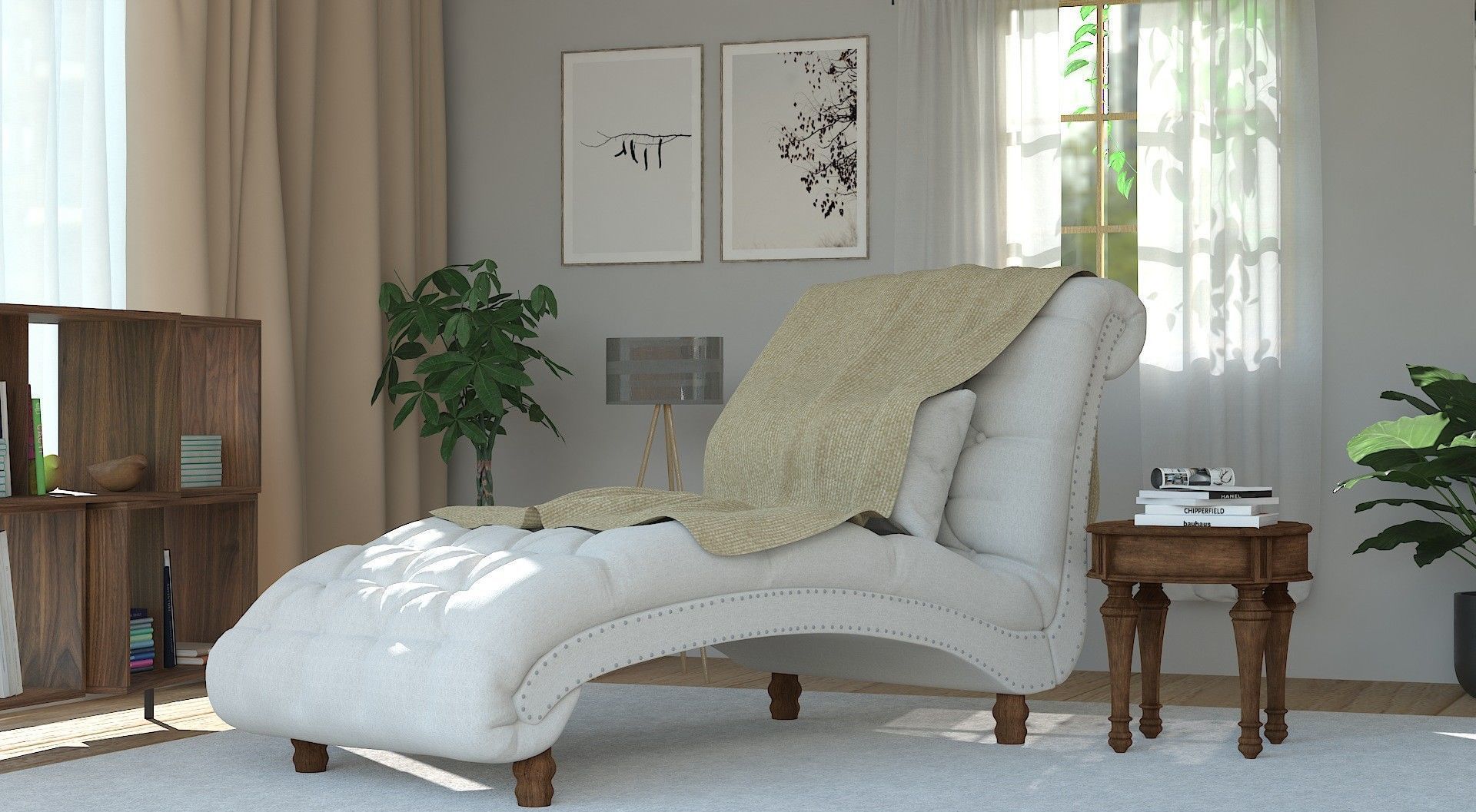 sofa and table 3D model_1