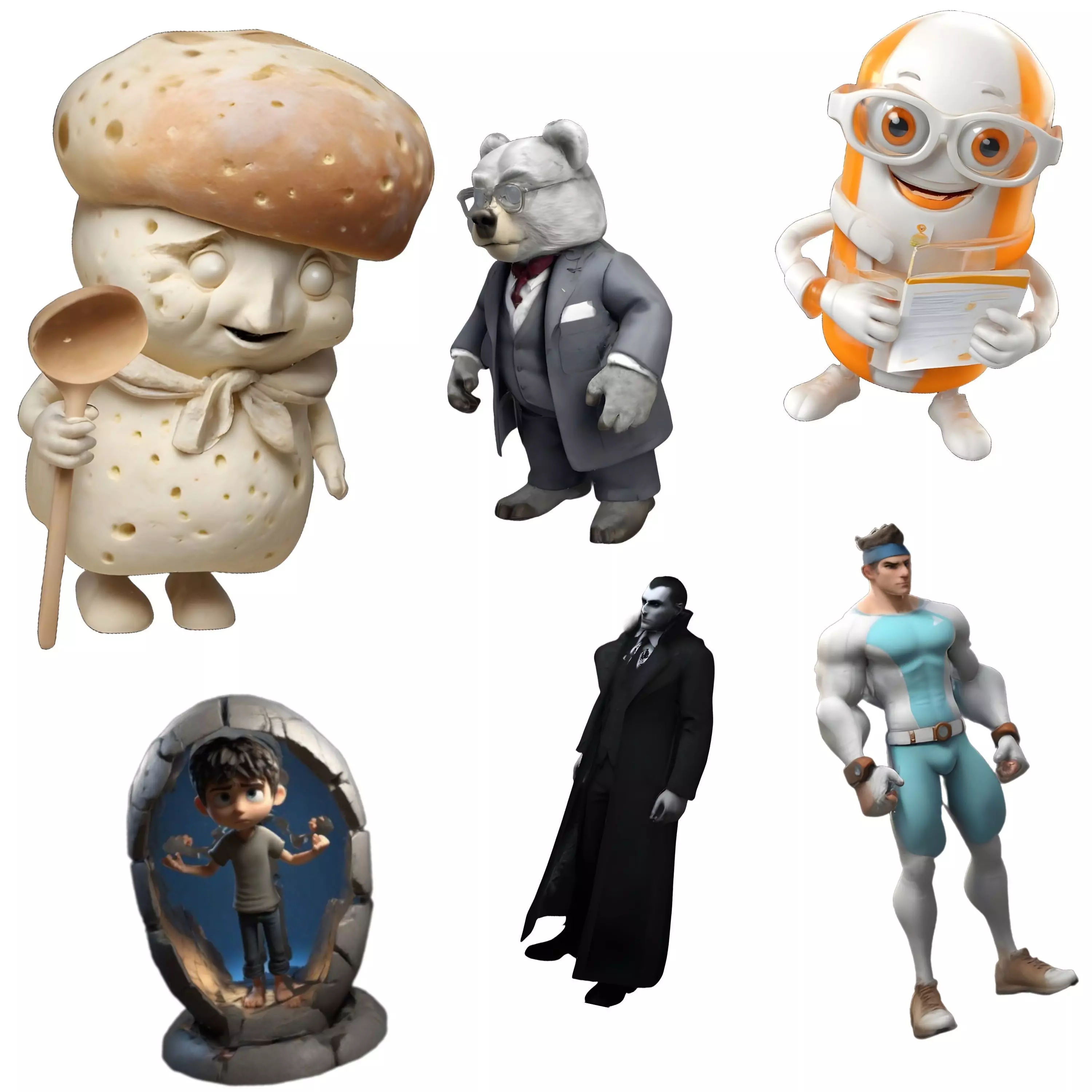 Character Collection - Fantasy and Modern Mix 3D print model_0