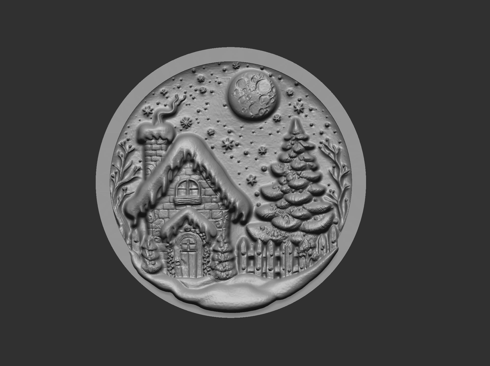 christmas snow home decor  3D print model_5