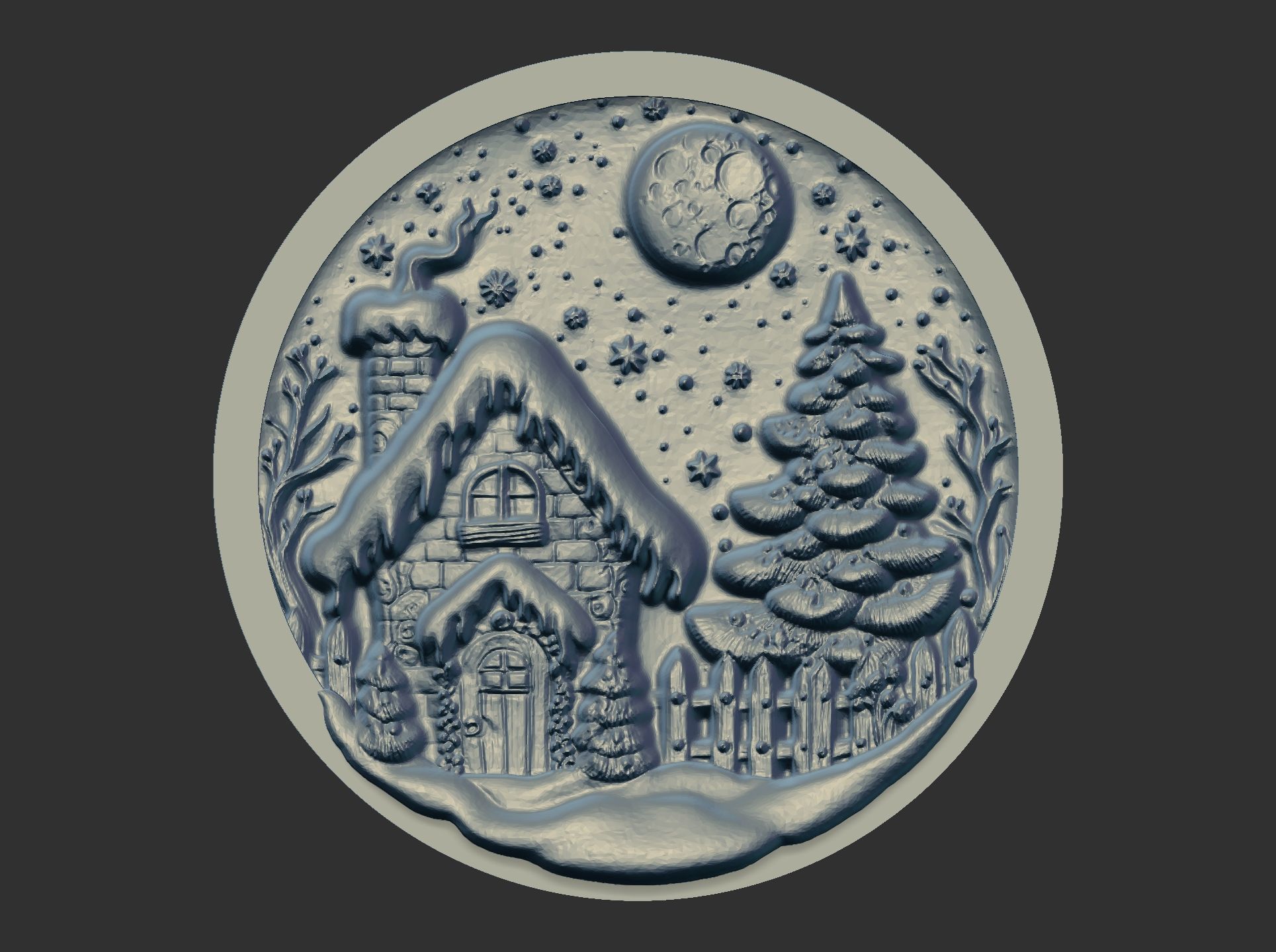 christmas snow home decor  3D print model_6