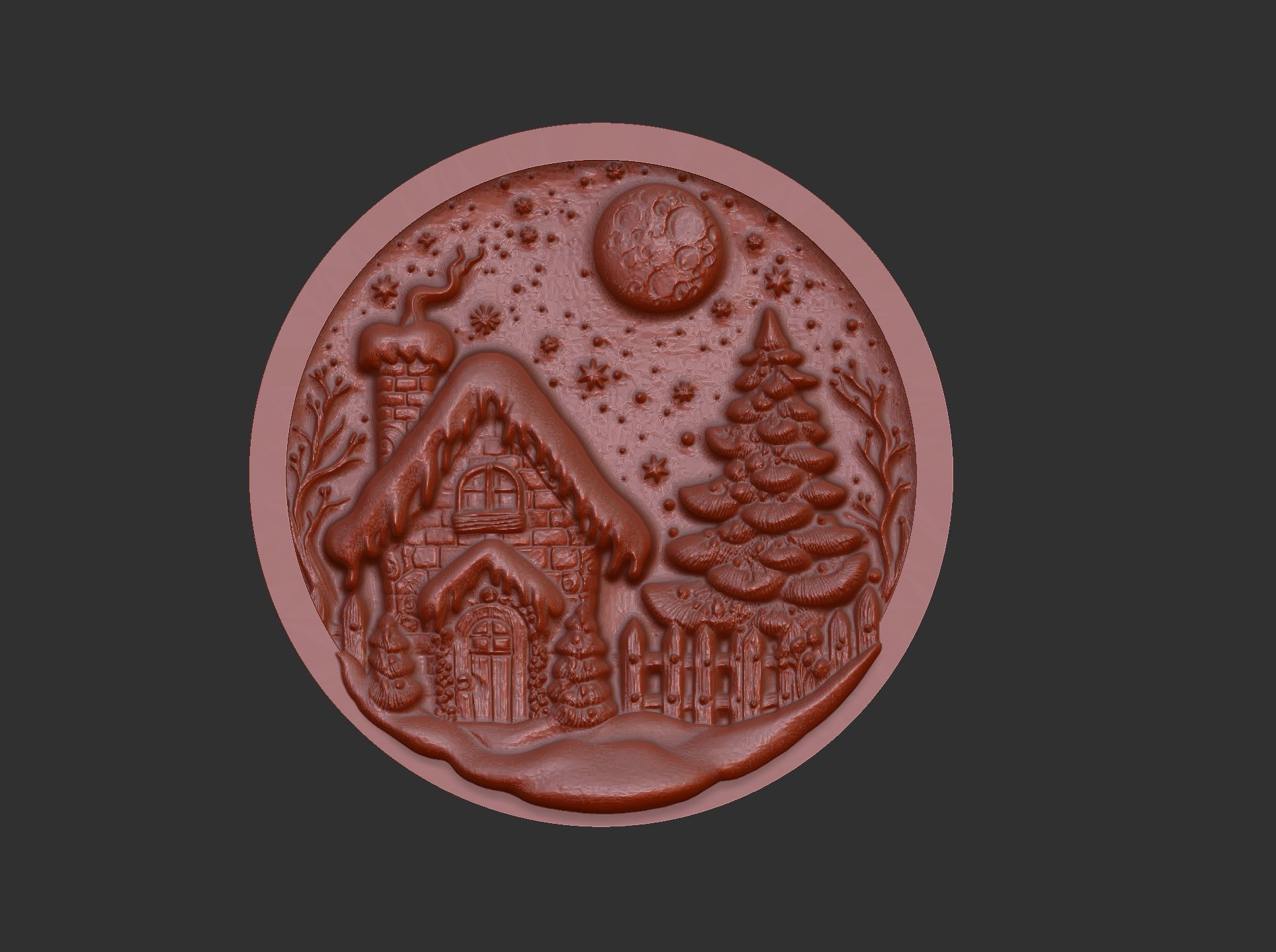 christmas snow home decor  3D print model_3