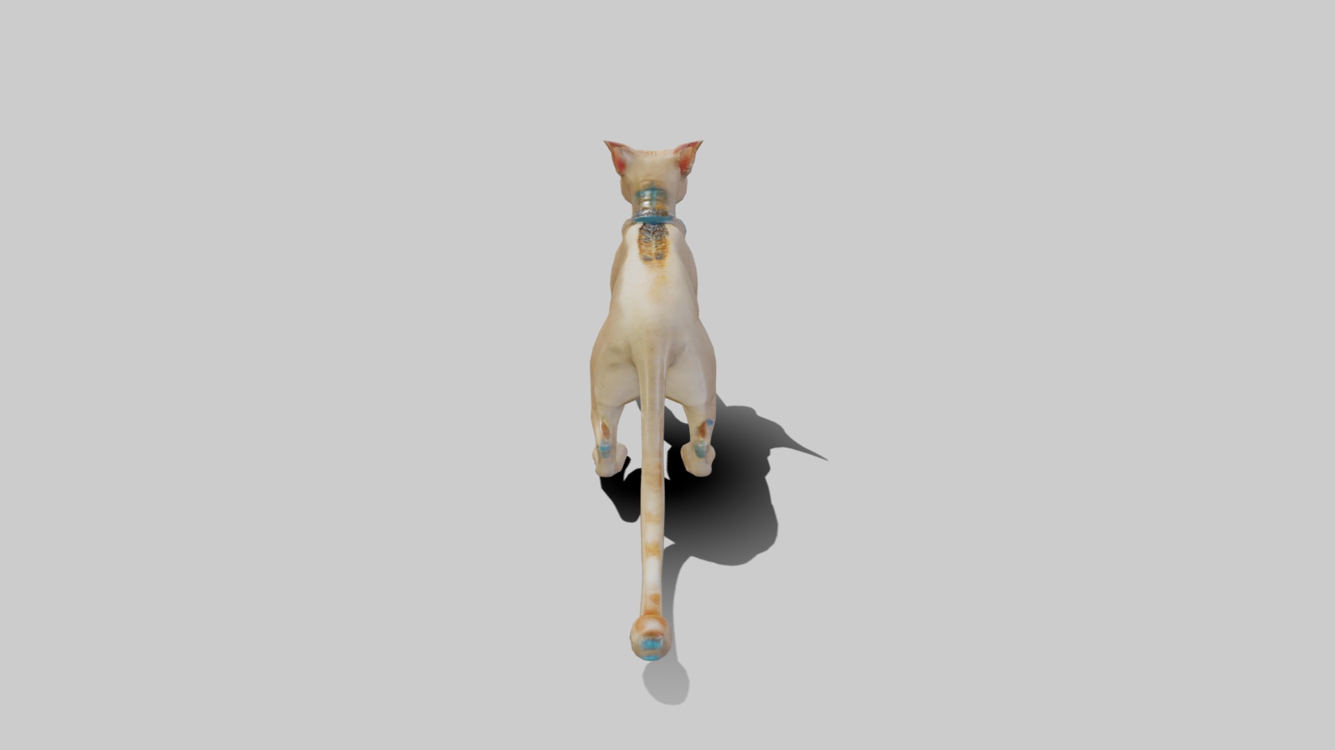 Animated Egyptian Cat Low-poly 3D model_5