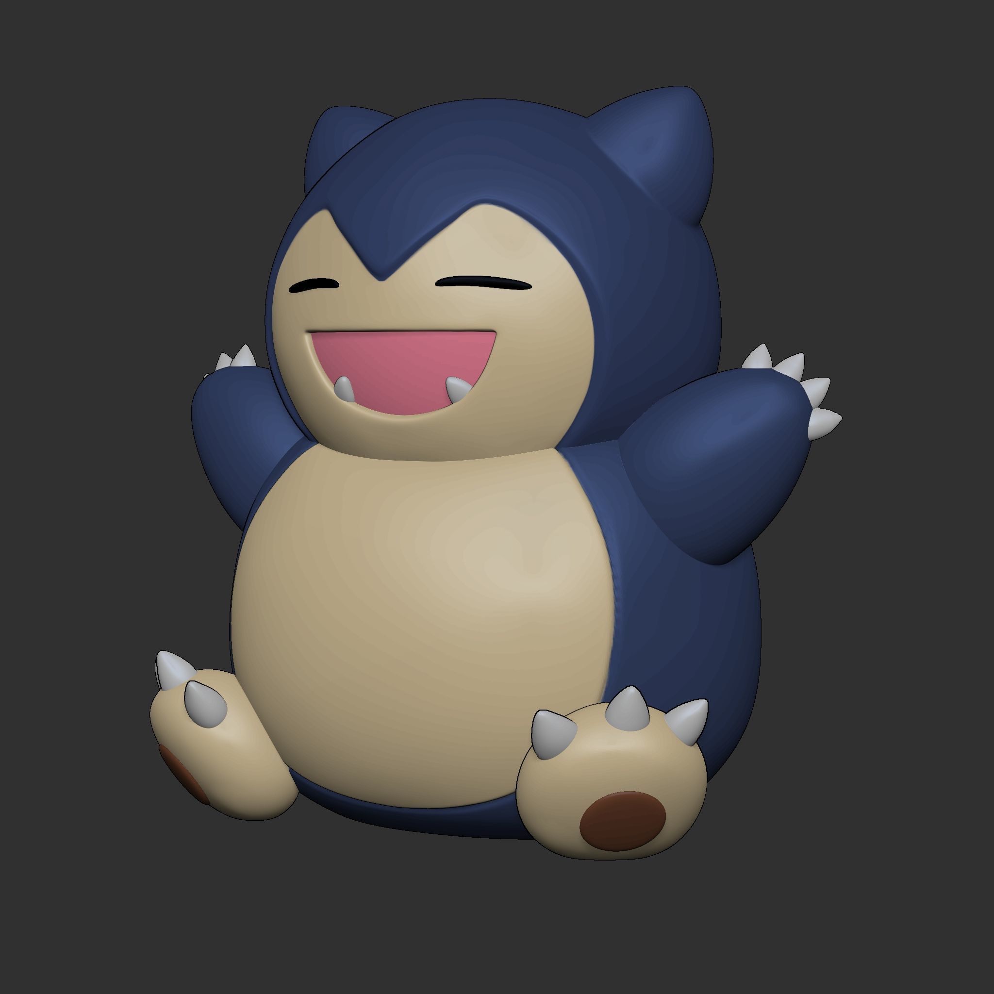  Pokemon Snorlax 3D print model_4