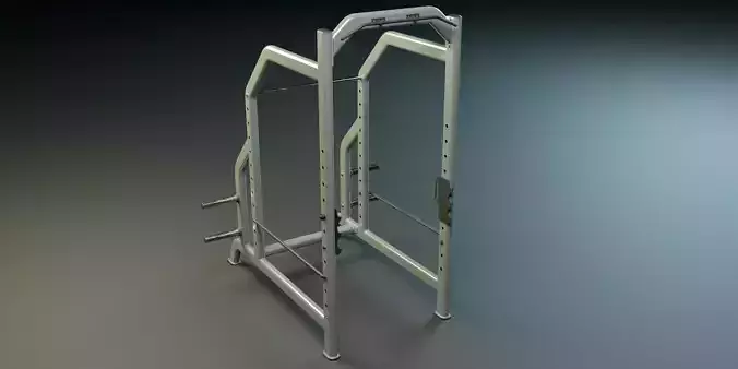 Squat Rack PBR Low-poly 3D model