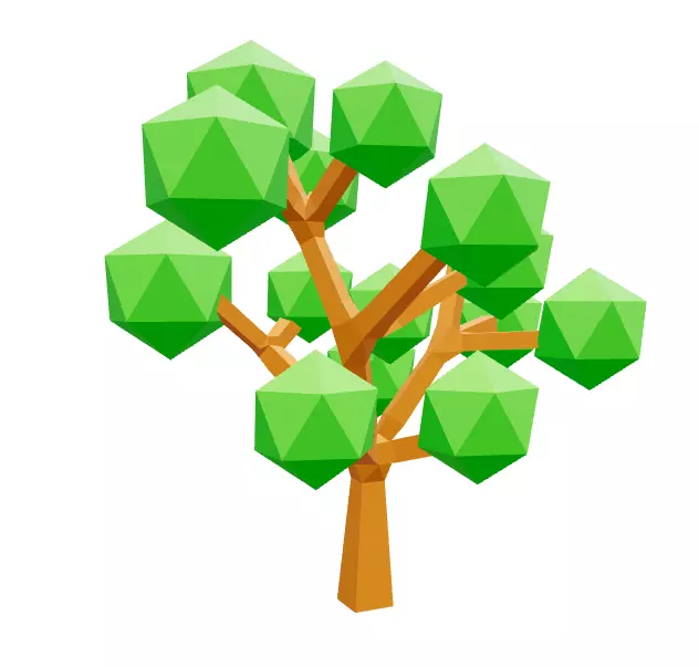 Tree low poly Free 3D model_0