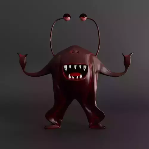 Red Cartoon Monster
