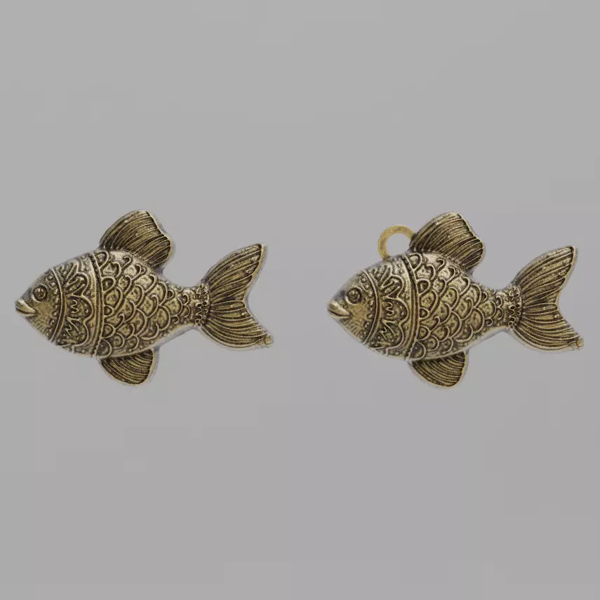 christmas fish cookie decor  3D print model_0