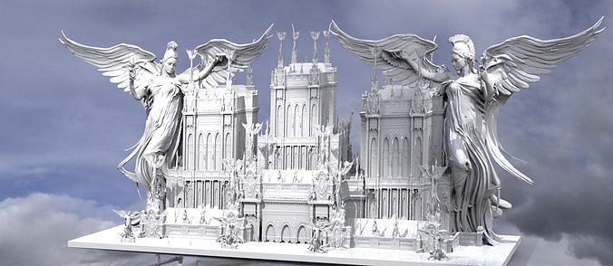 Cyberpunk Victorian tower 3D model