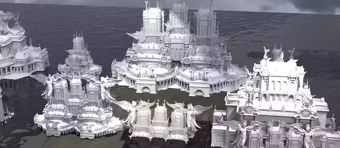 Cyberpunk Victorian towers Kit bash 