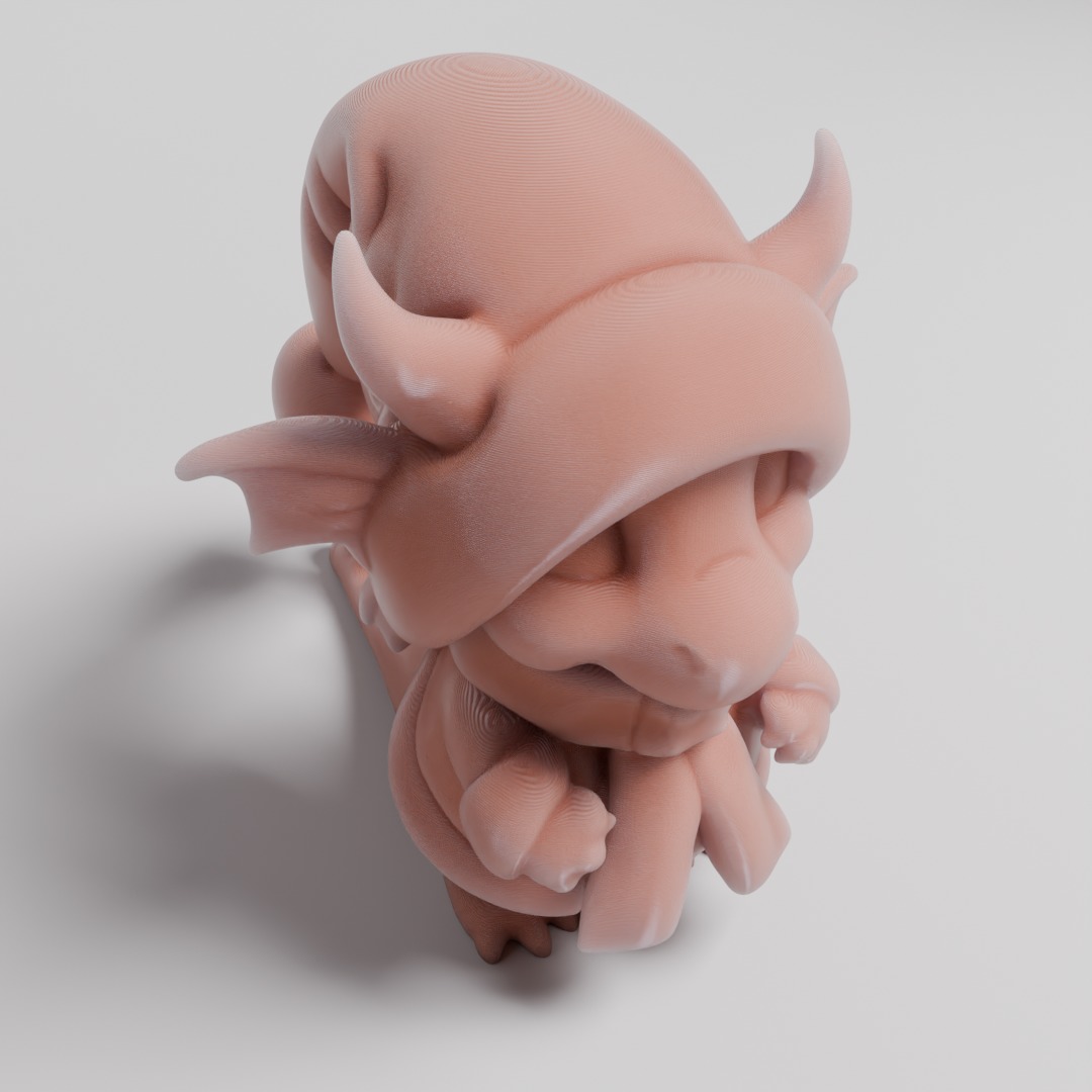 Chibi Winter Baby Dragon 3D print model_2