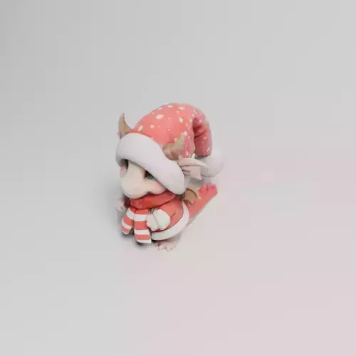 Chibi Winter Baby Dragon 3D print model