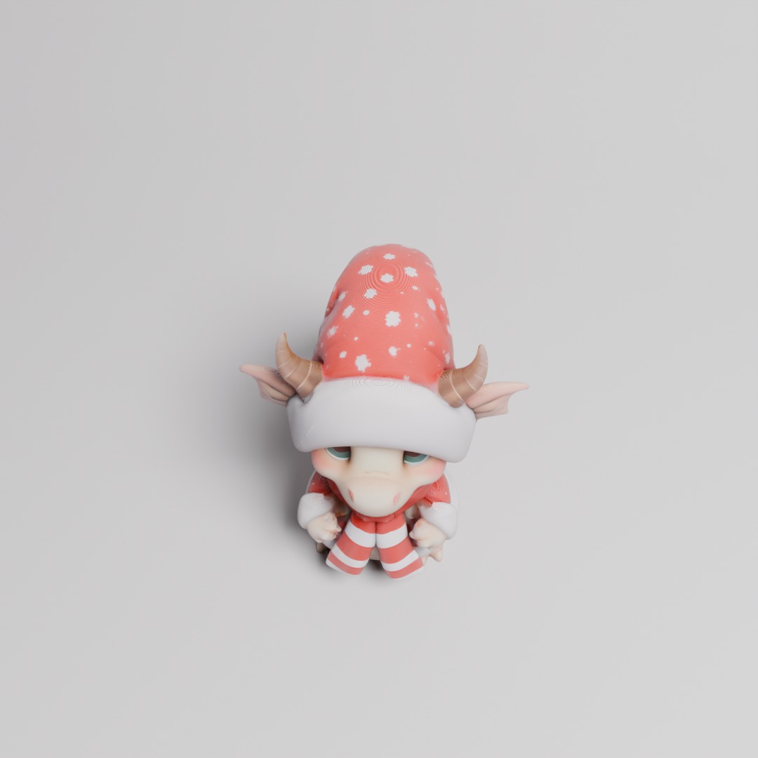 Chibi Winter Baby Dragon 3D print model_9