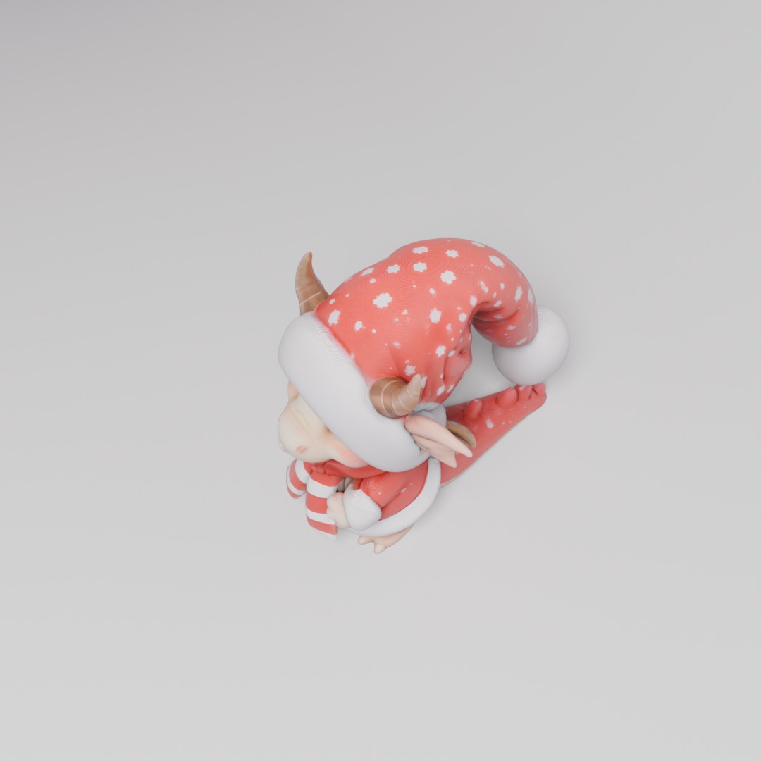 Chibi Winter Baby Dragon 3D print model_8