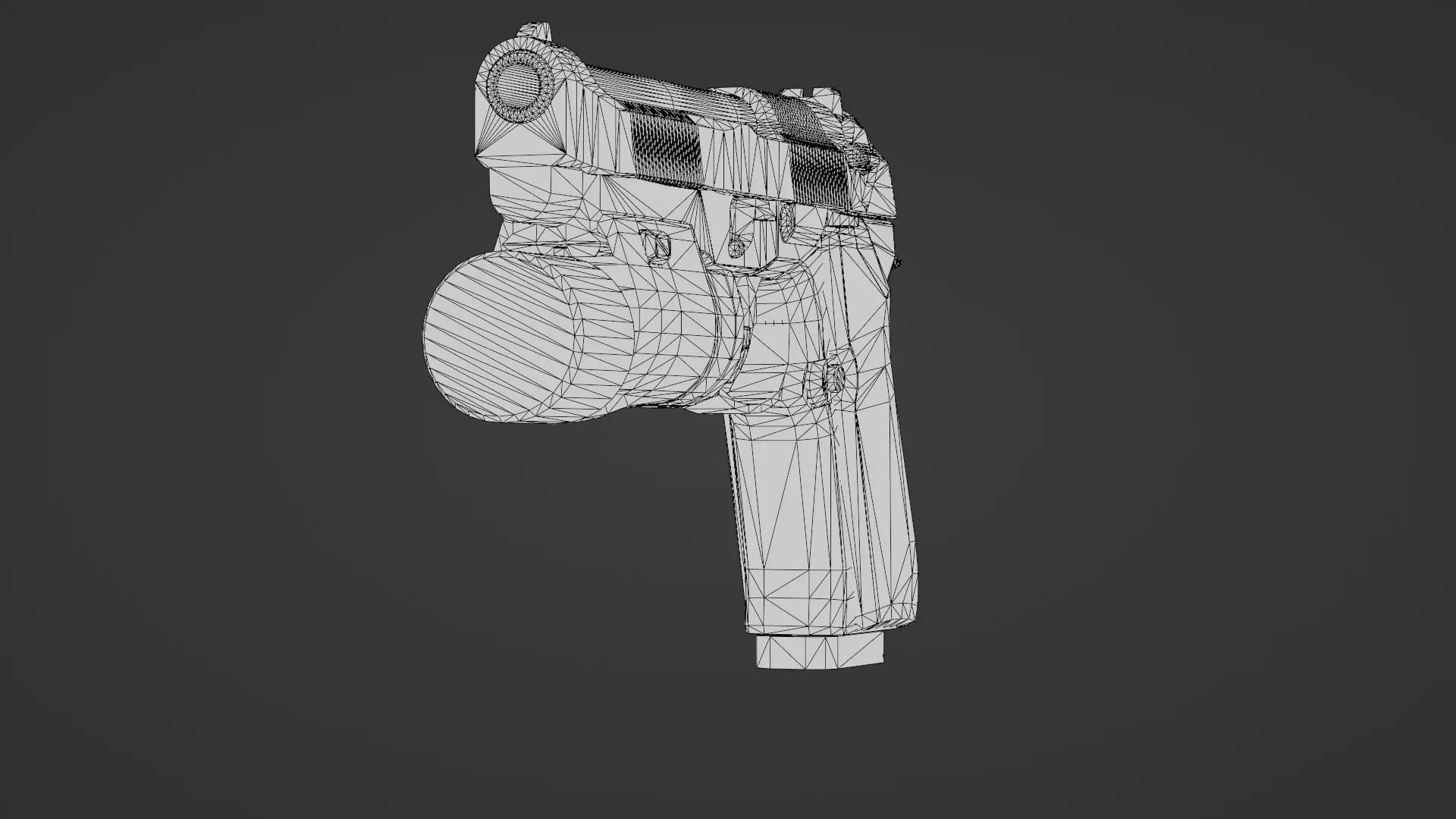 Realistic 9mm Baretta 3D Model with Rigging Magazine and Bullets Low-poly 3D model_33