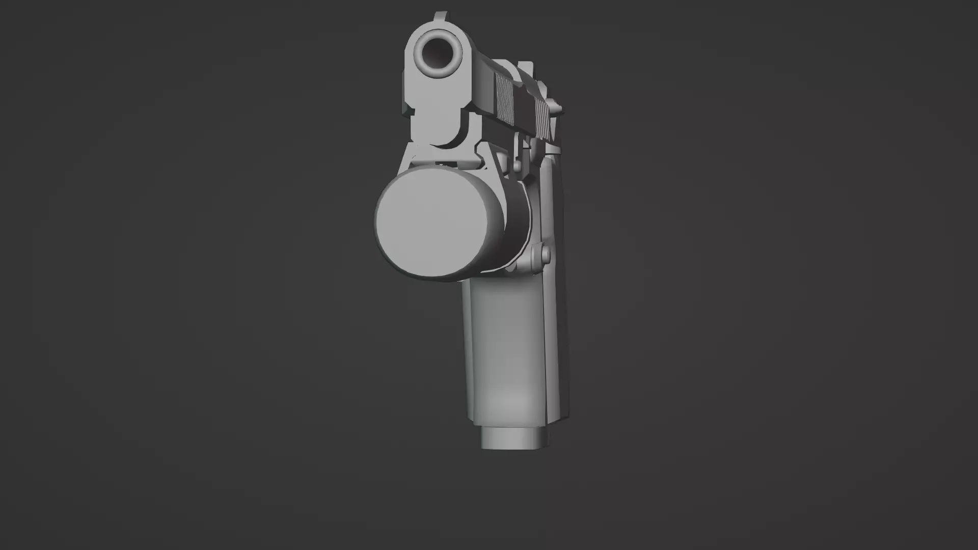 Realistic 9mm Baretta 3D Model with Rigging Magazine and Bullets Low-poly 3D model_20