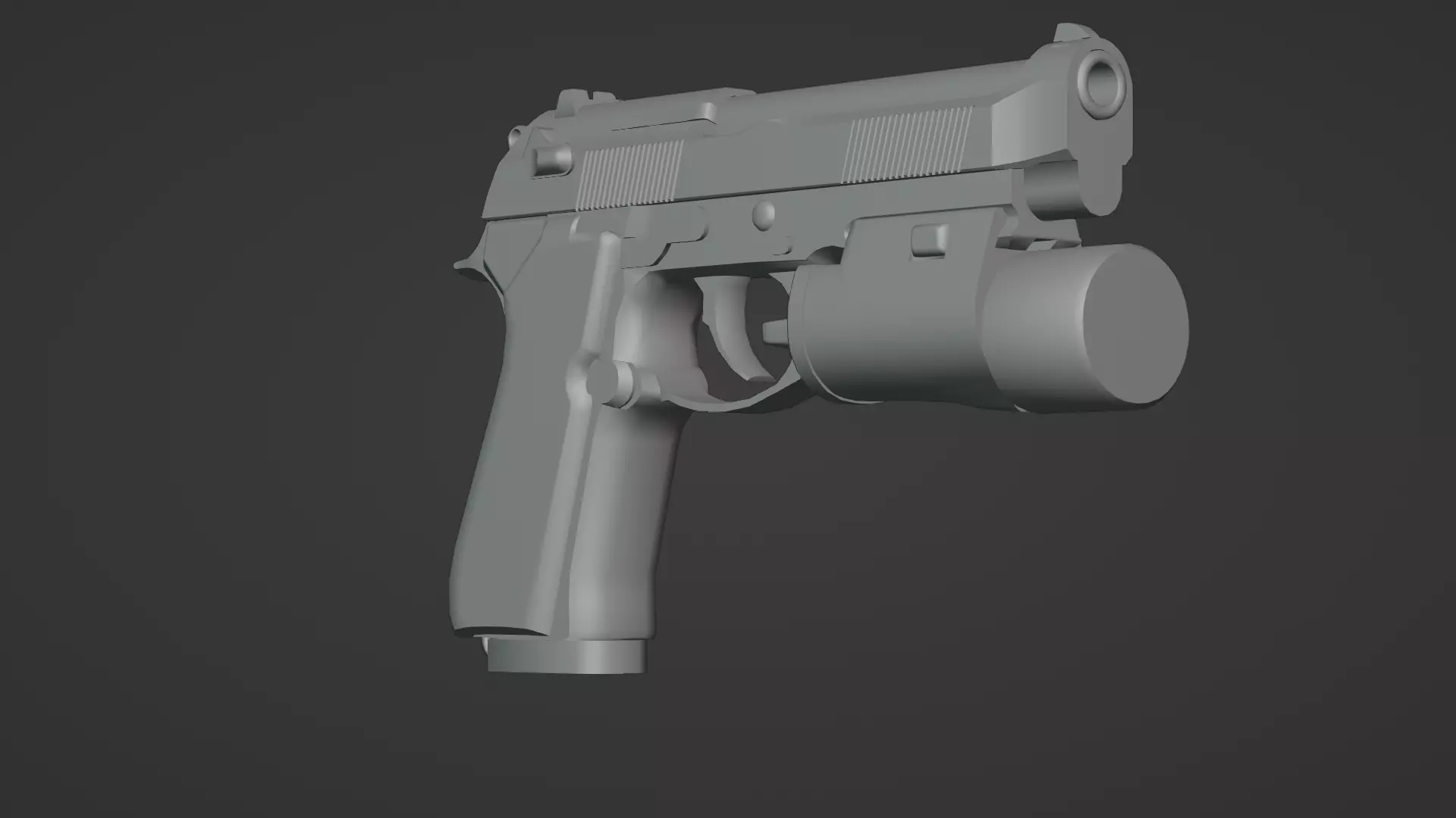 Realistic 9mm Baretta 3D Model with Rigging Magazine and Bullets Low-poly 3D model_19