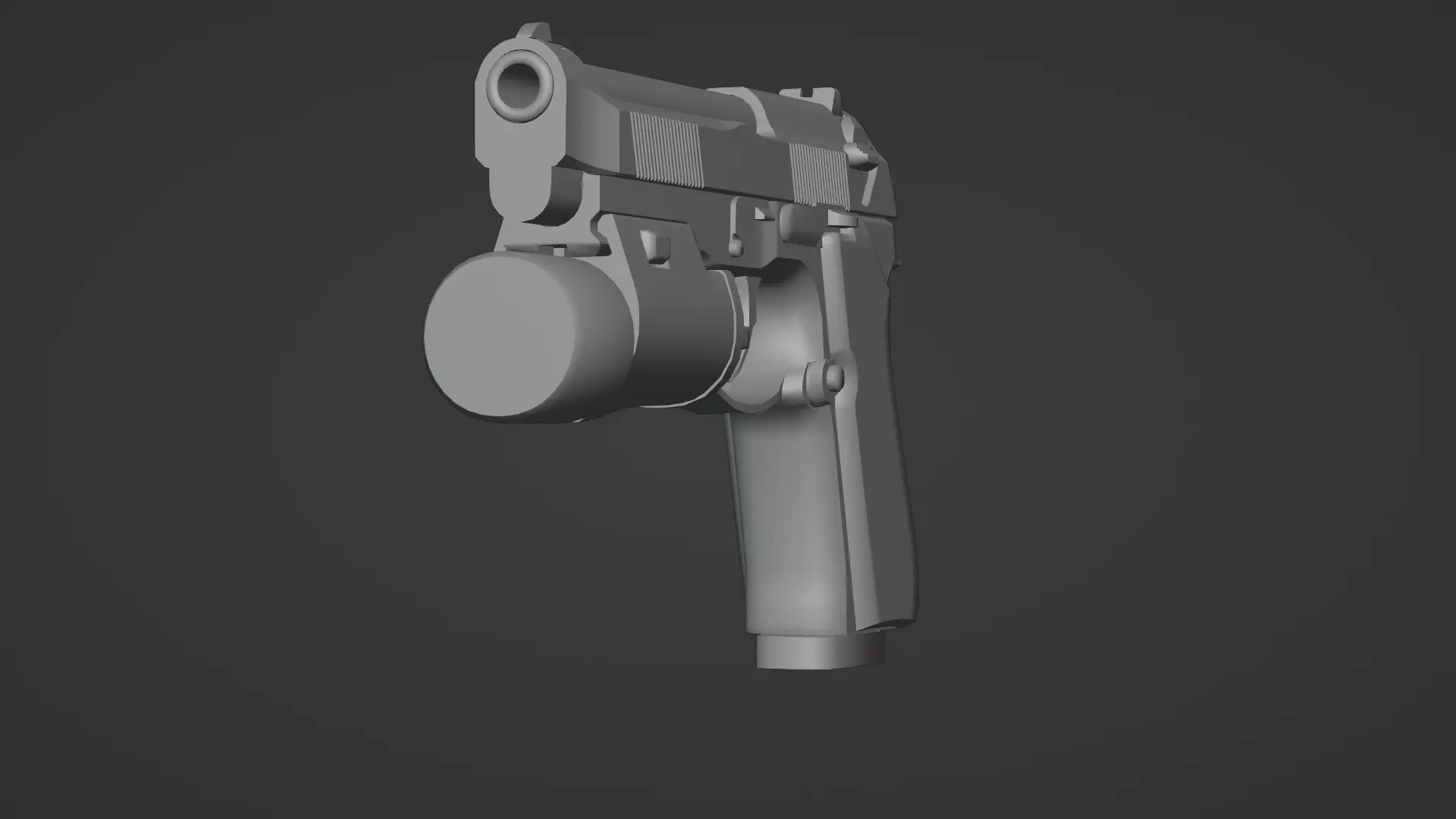 Realistic 9mm Baretta 3D Model with Rigging Magazine and Bullets Low-poly 3D model_21