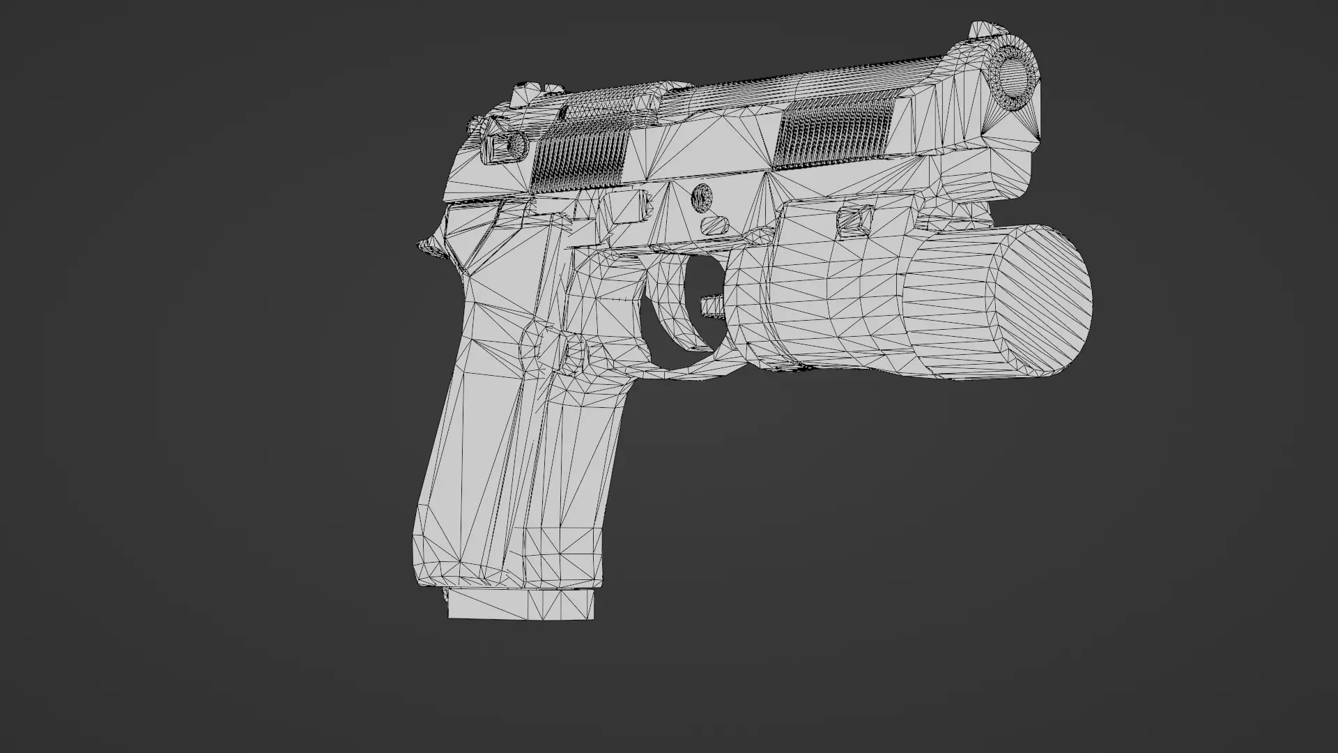 Realistic 9mm Baretta 3D Model with Rigging Magazine and Bullets Low-poly 3D model_31