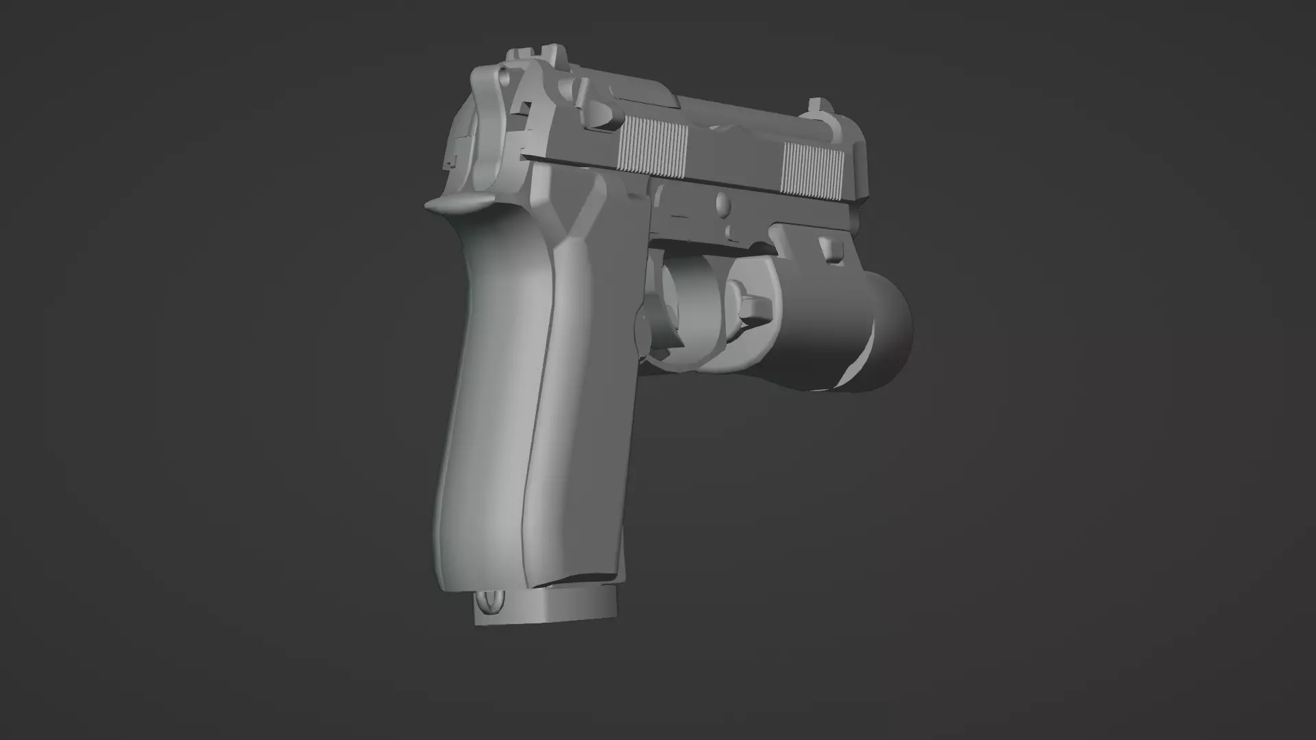Realistic 9mm Baretta 3D Model with Rigging Magazine and Bullets Low-poly 3D model_18