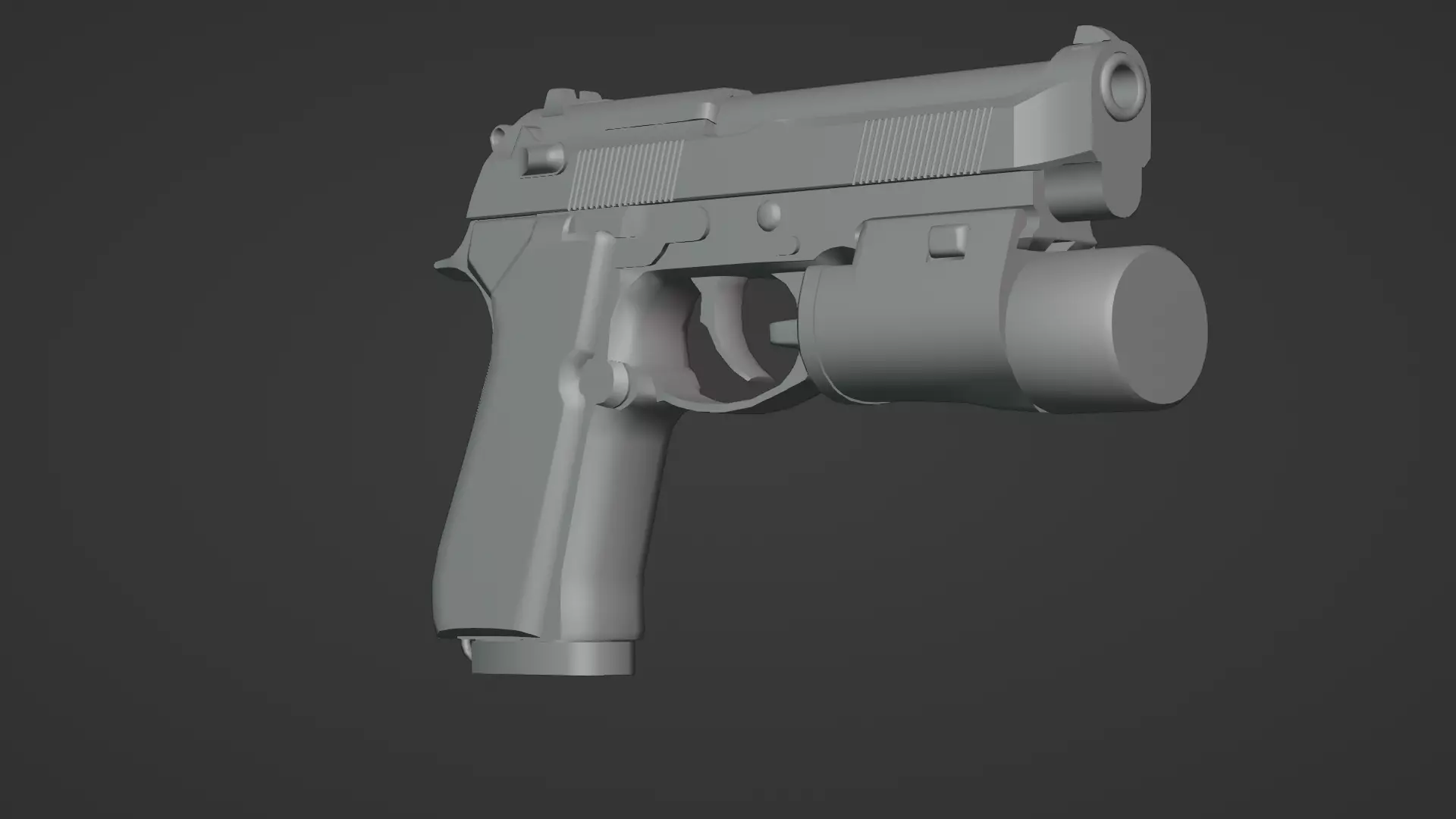 Realistic 9mm Baretta 3D Model with Rigging Magazine and Bullets Low-poly 3D model_23