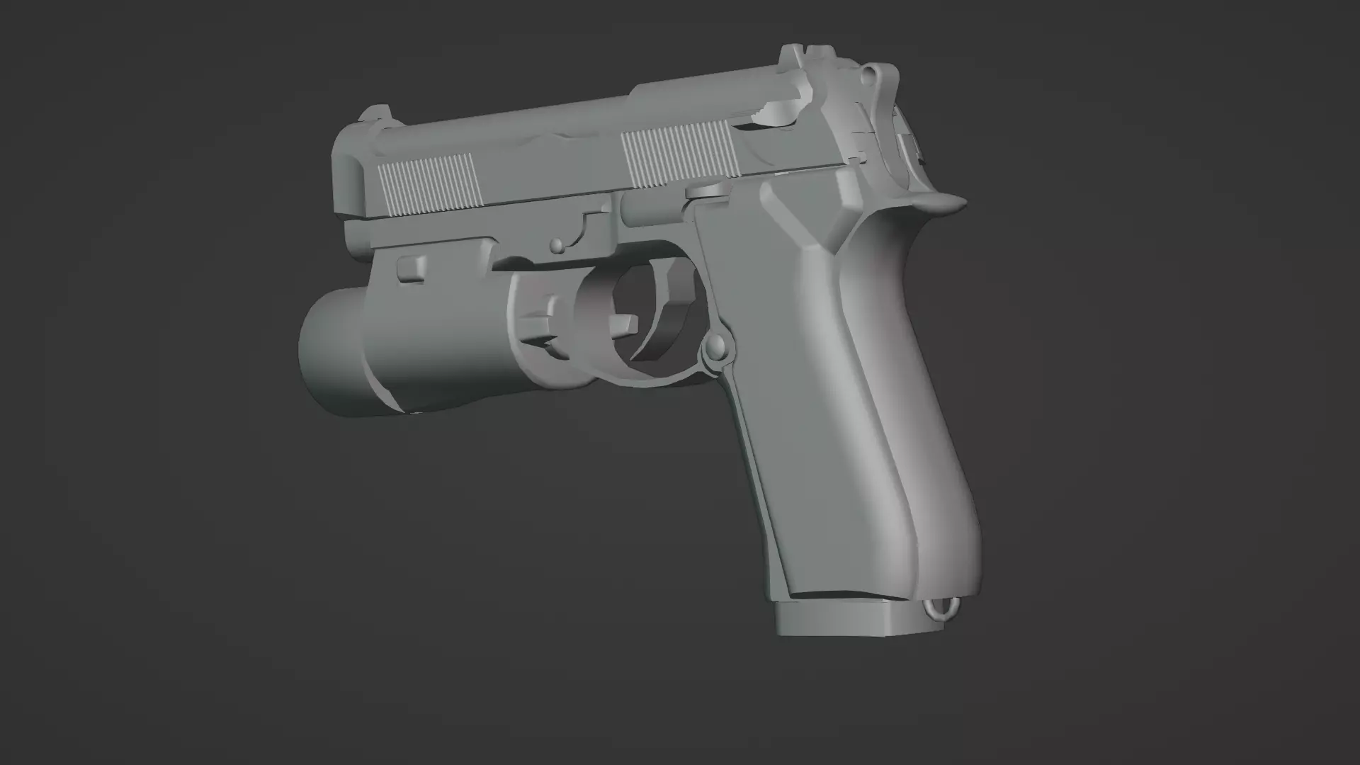 Realistic 9mm Baretta 3D Model with Rigging Magazine and Bullets Low-poly 3D model_22