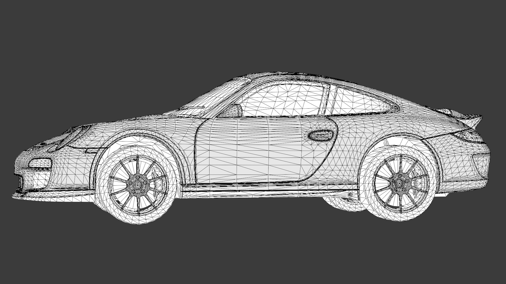 Porsche 911 3D Model High-Quality Detailed Design Low-poly 3D model_13