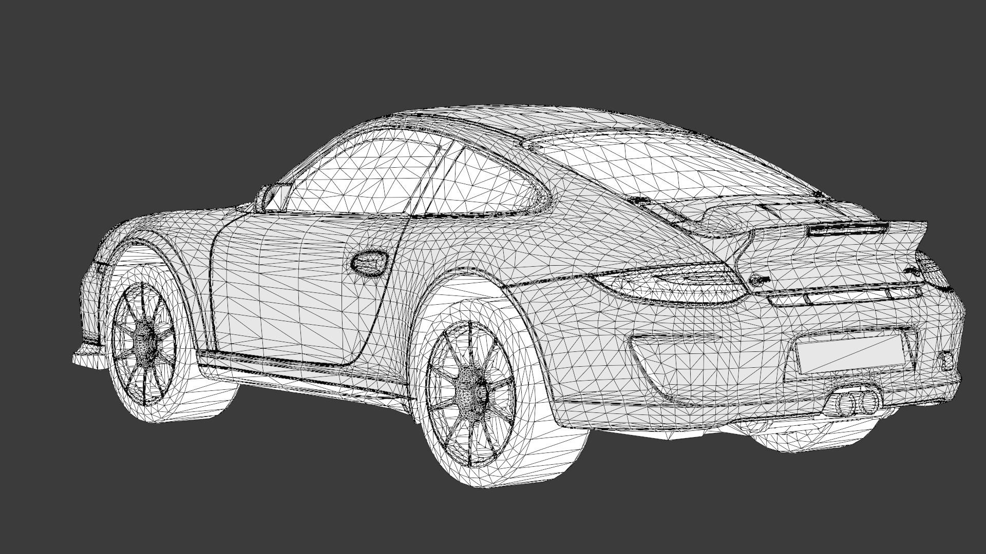 Porsche 911 3D Model High-Quality Detailed Design Low-poly 3D model_11