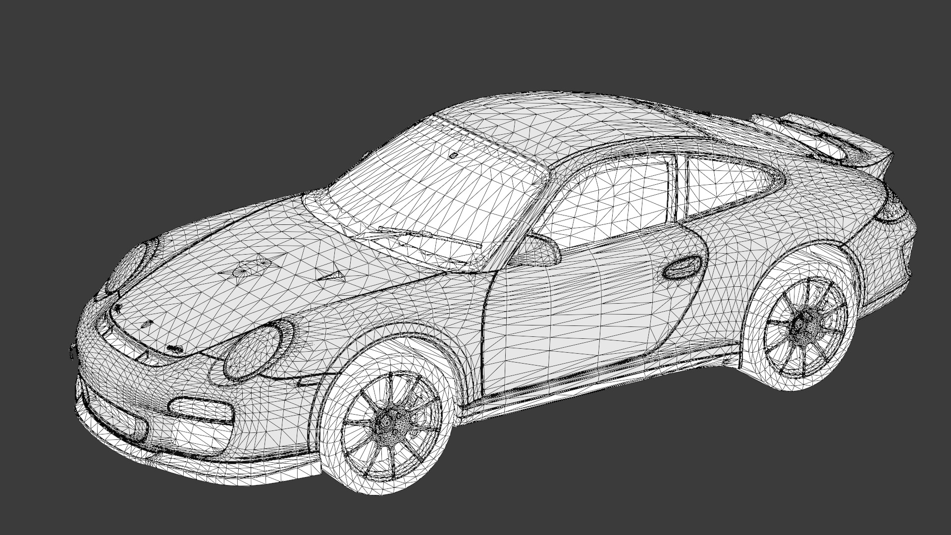 Porsche 911 3D Model High-Quality Detailed Design Low-poly 3D model_19