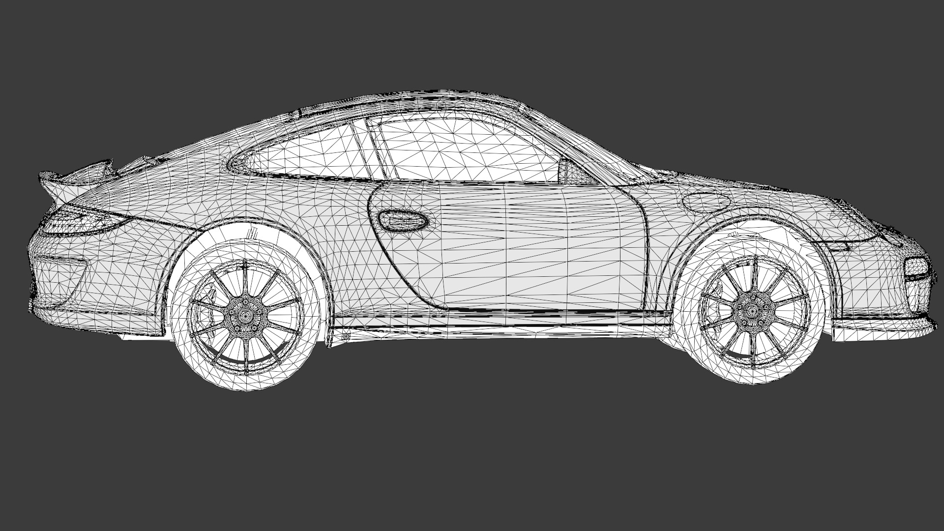 Porsche 911 3D Model High-Quality Detailed Design Low-poly 3D model_16
