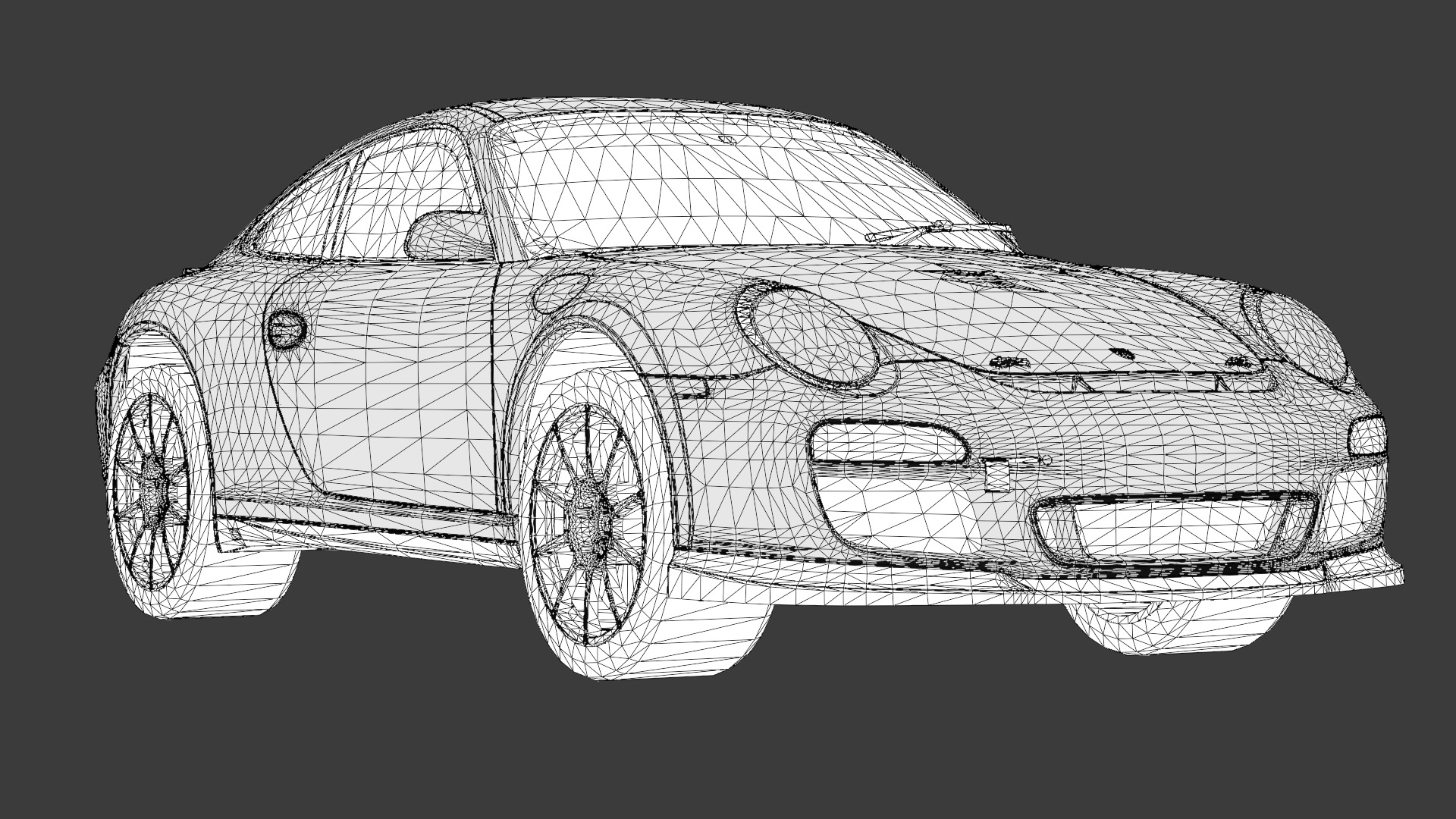 Porsche 911 3D Model High-Quality Detailed Design Low-poly 3D model_17