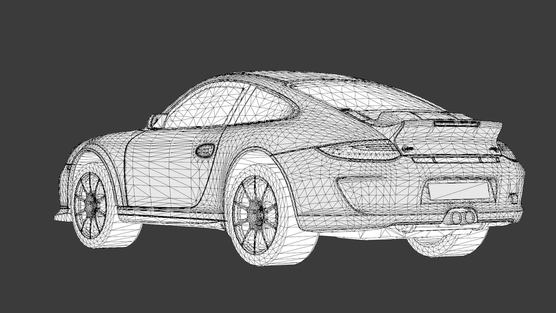 Porsche 911 3D Model High-Quality Detailed Design Low-poly 3D model_14