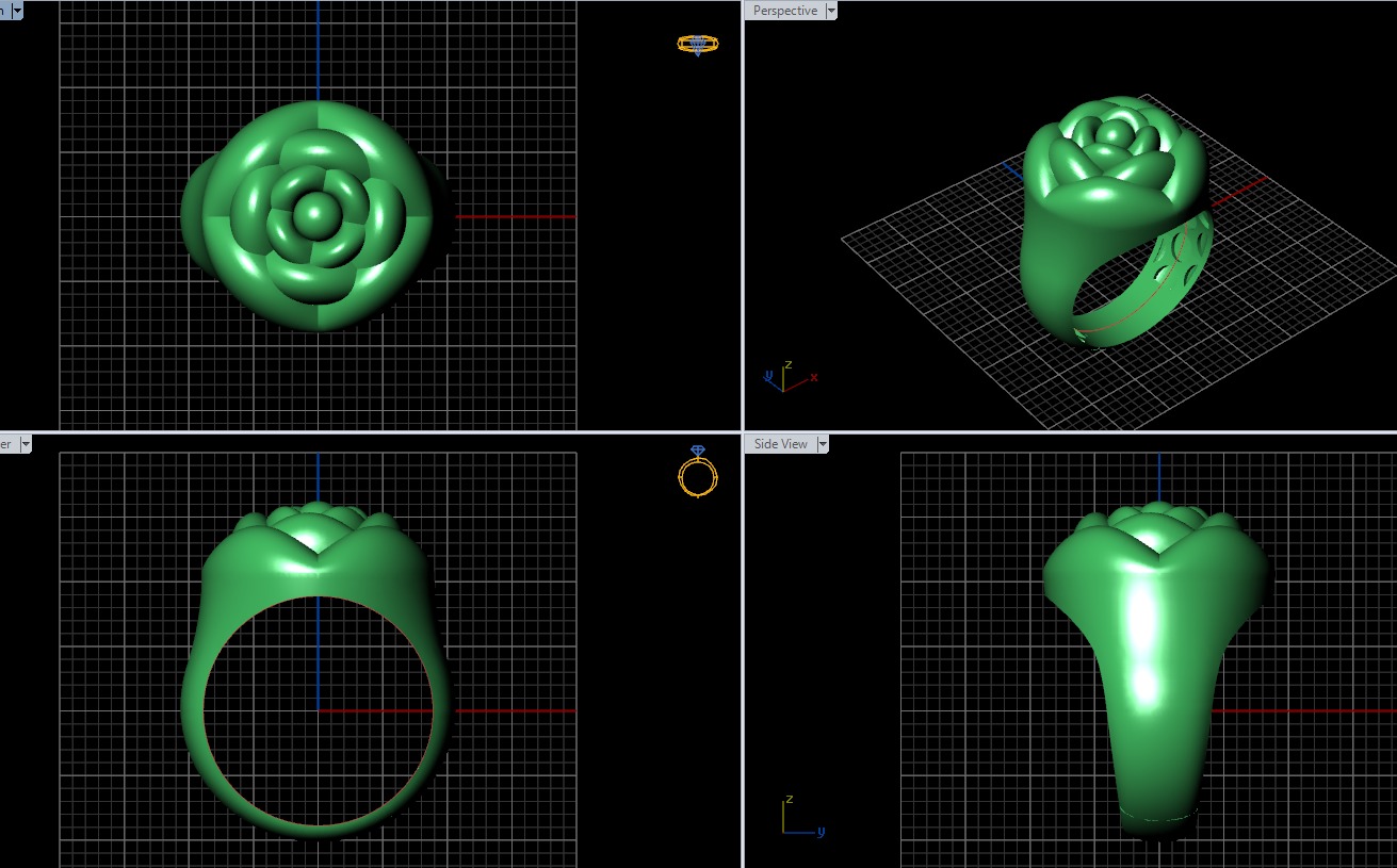 flower ring-a100-91 3D print model_19