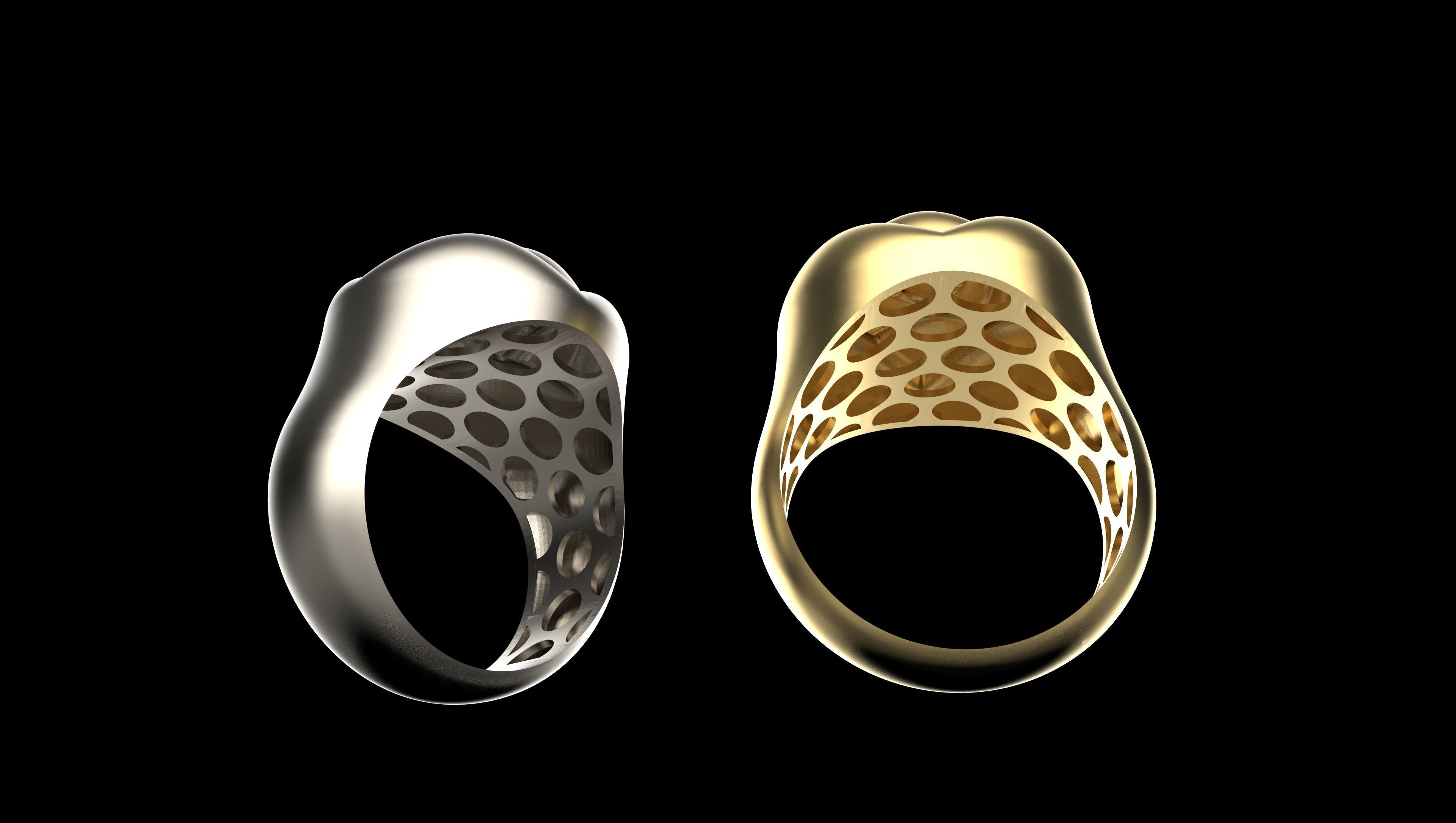 flower ring-a100-91 3D print model_8