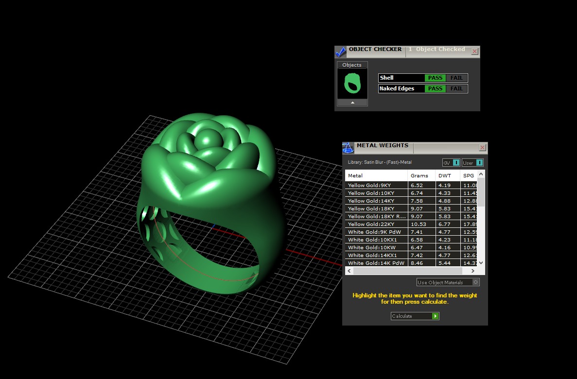 flower ring-a100-91 3D print model_15