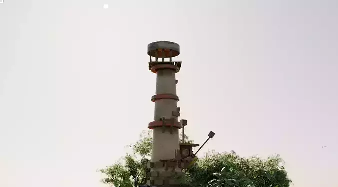 Old watch tower 3D model