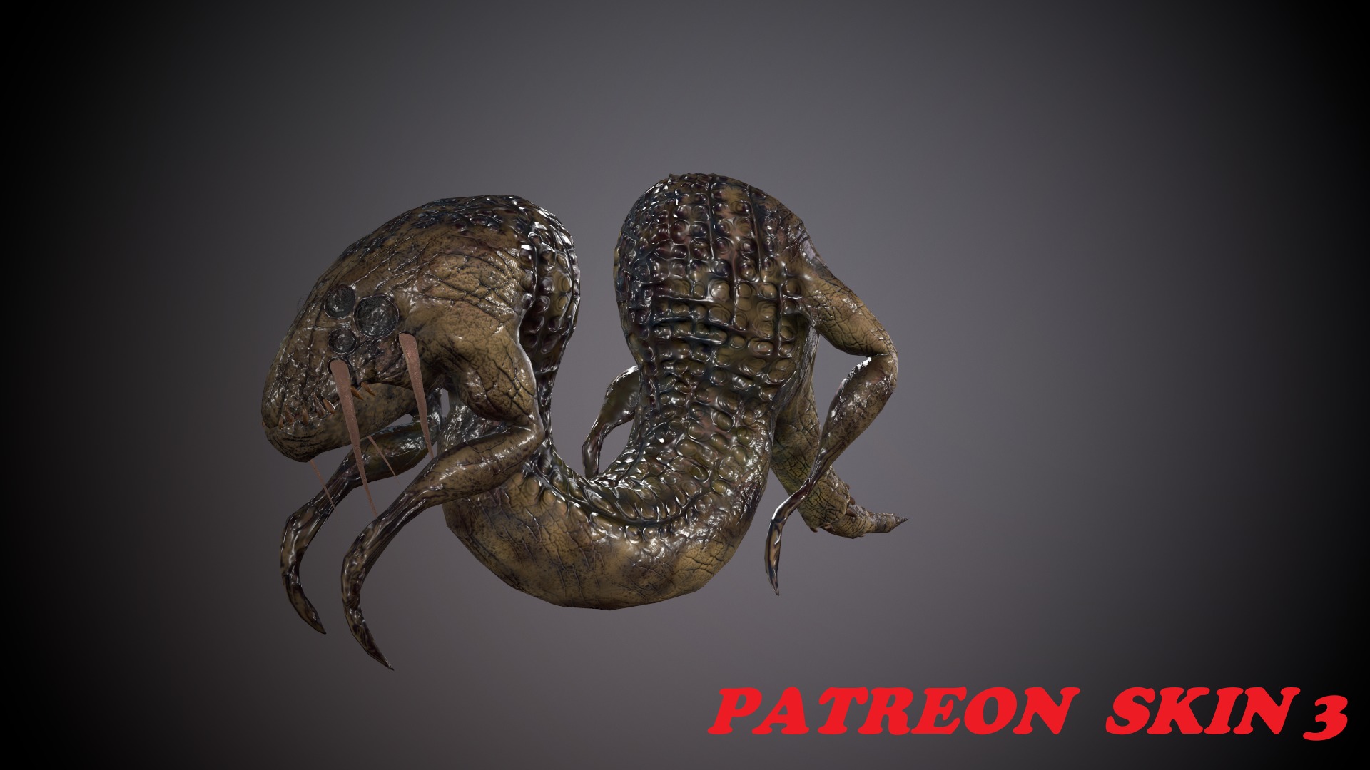 Monster6 Low-poly 3D model_3