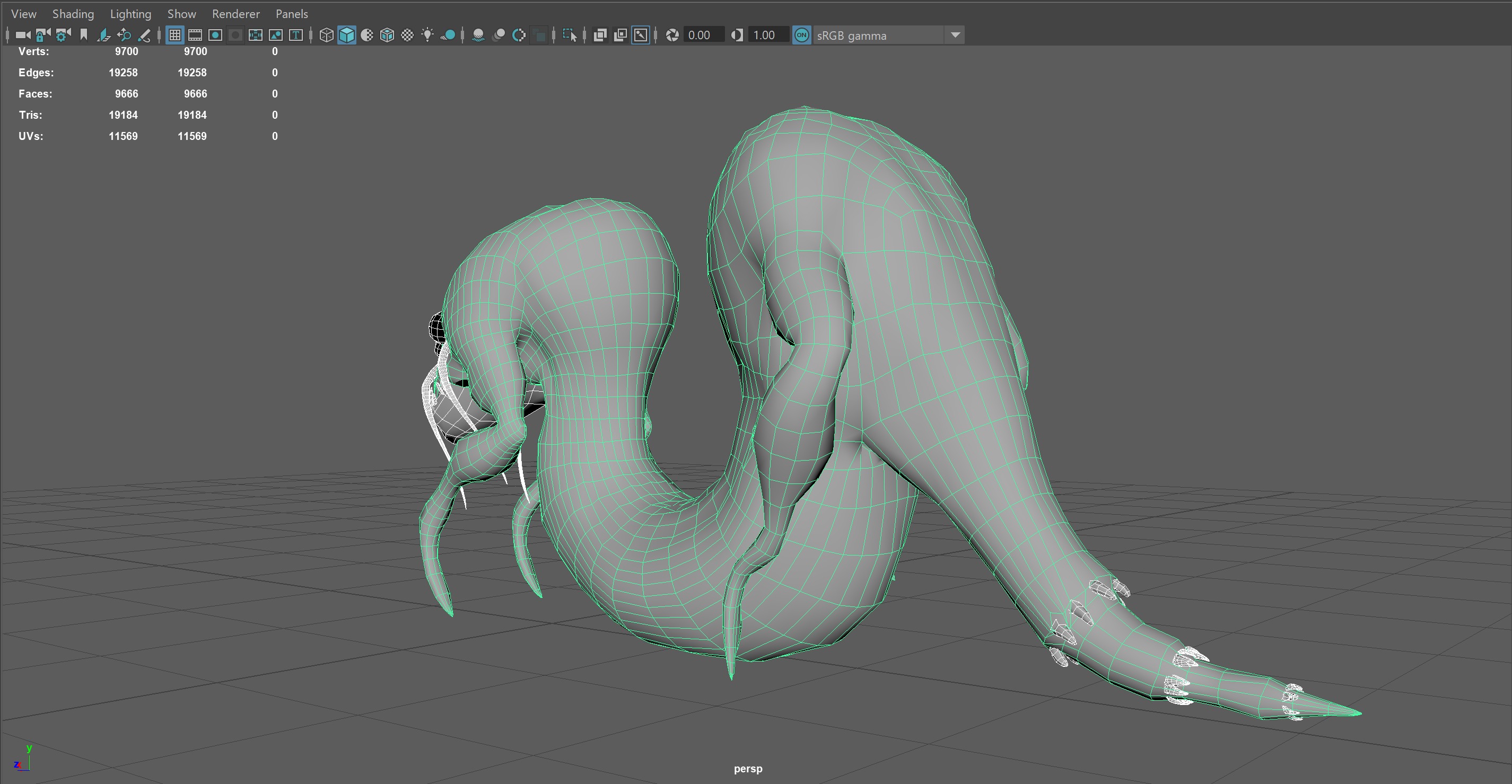 Monster6 Low-poly 3D model_5