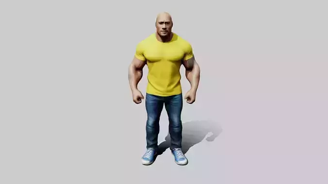 The Rock Animated Character