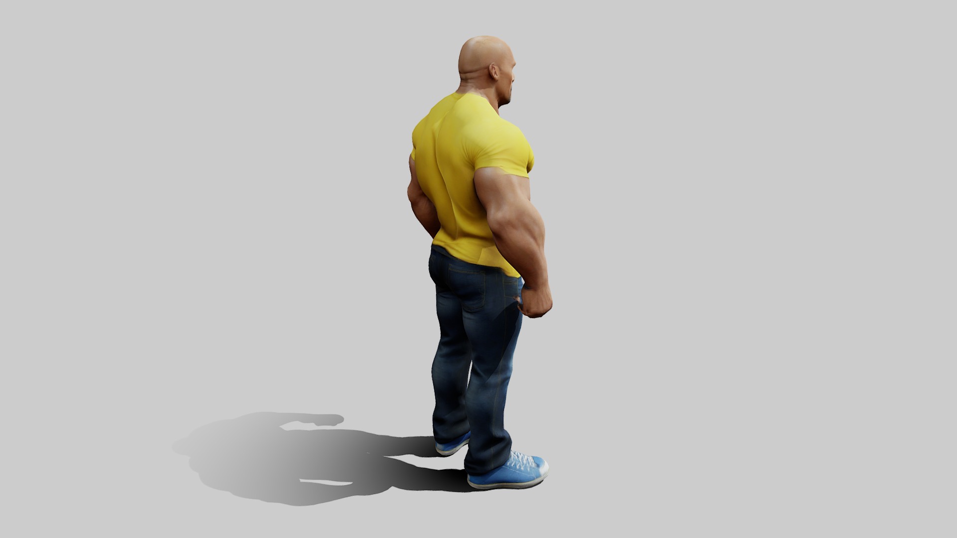 The Rock Animated Character Low-poly 3D model_6