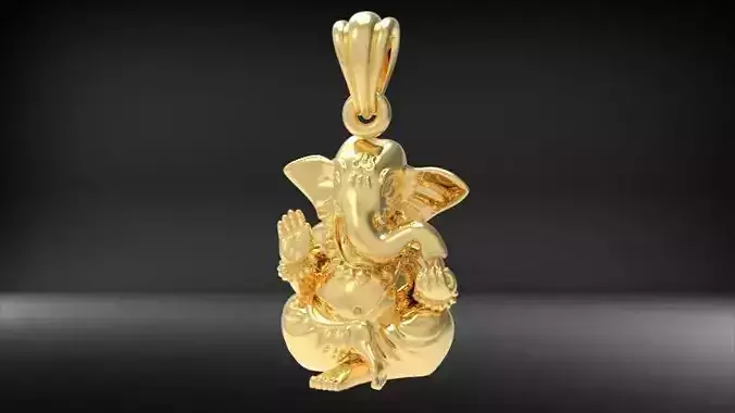 Ganesh God Pendant Necklace Hindu Jewelry