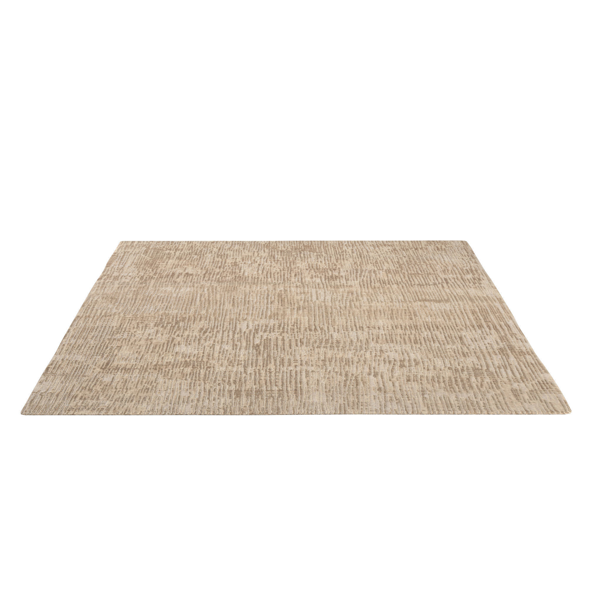 Leila Wool and Silk Rug Sand Camel 3D model_2