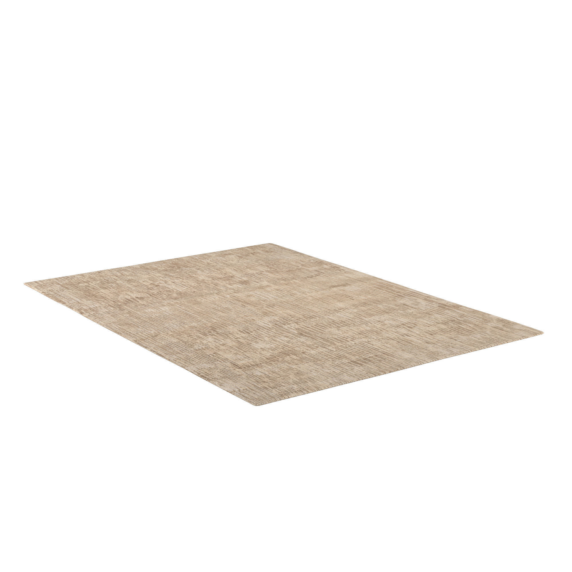 Leila Wool and Silk Rug Sand Camel 3D model_1