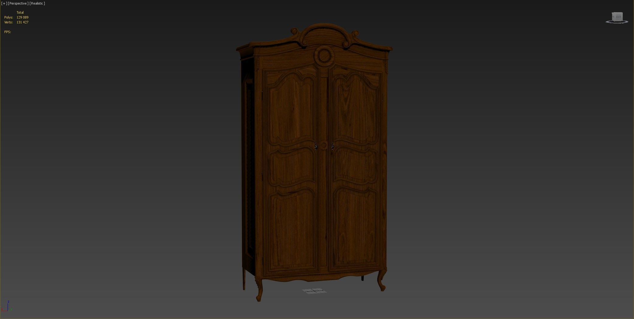Wardrobe in classic style 1200 3D model_8