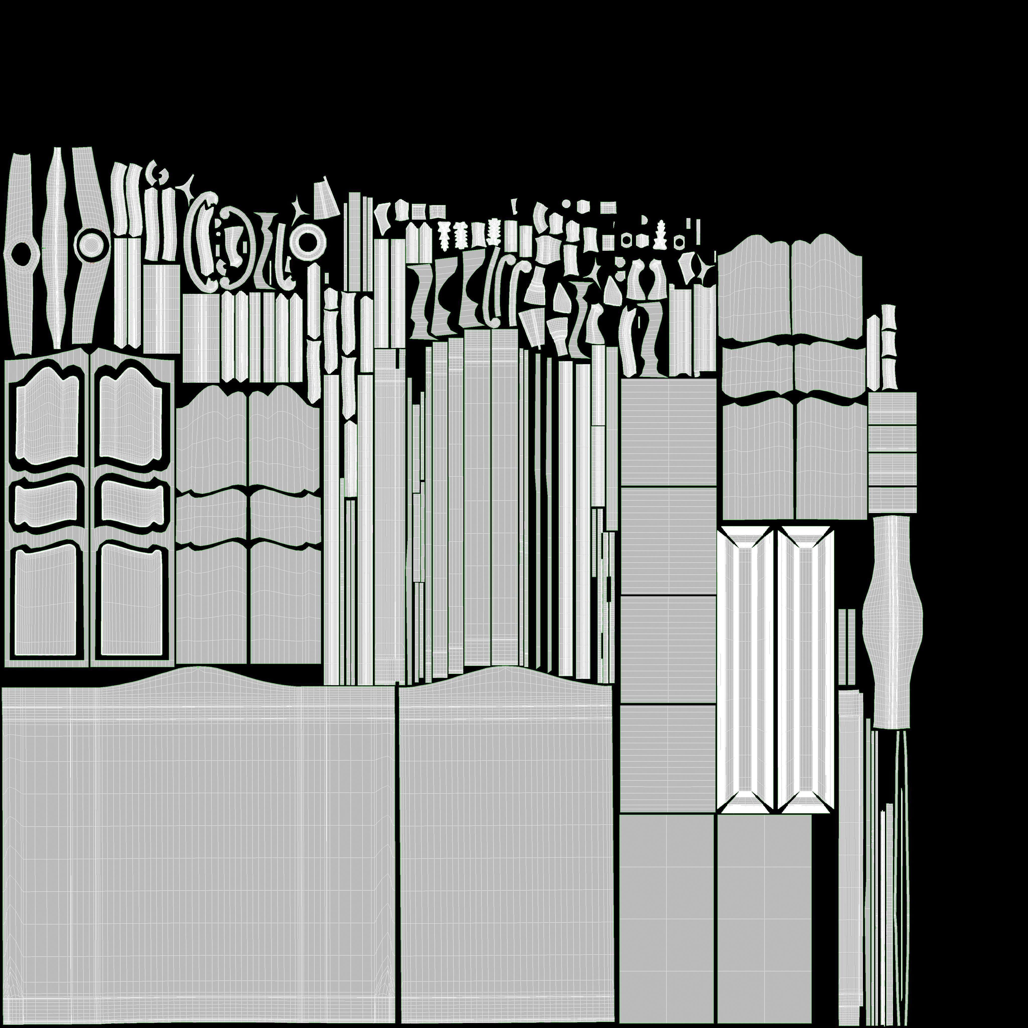 Wardrobe in classic style 1200 3D model_9