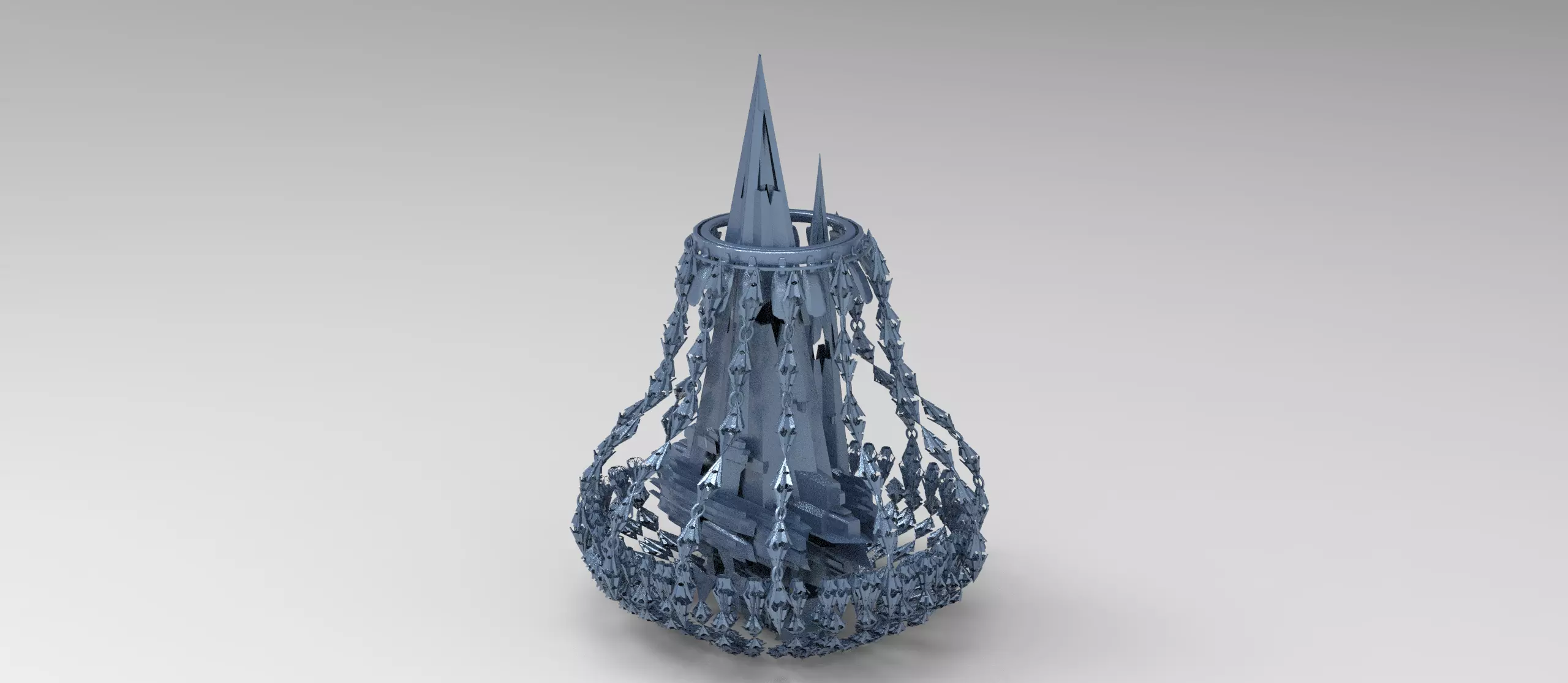 Sci fi swarm techno towers 2 Low-poly 3D model_0